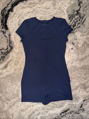Womens Navy Blue One-Piece Romper